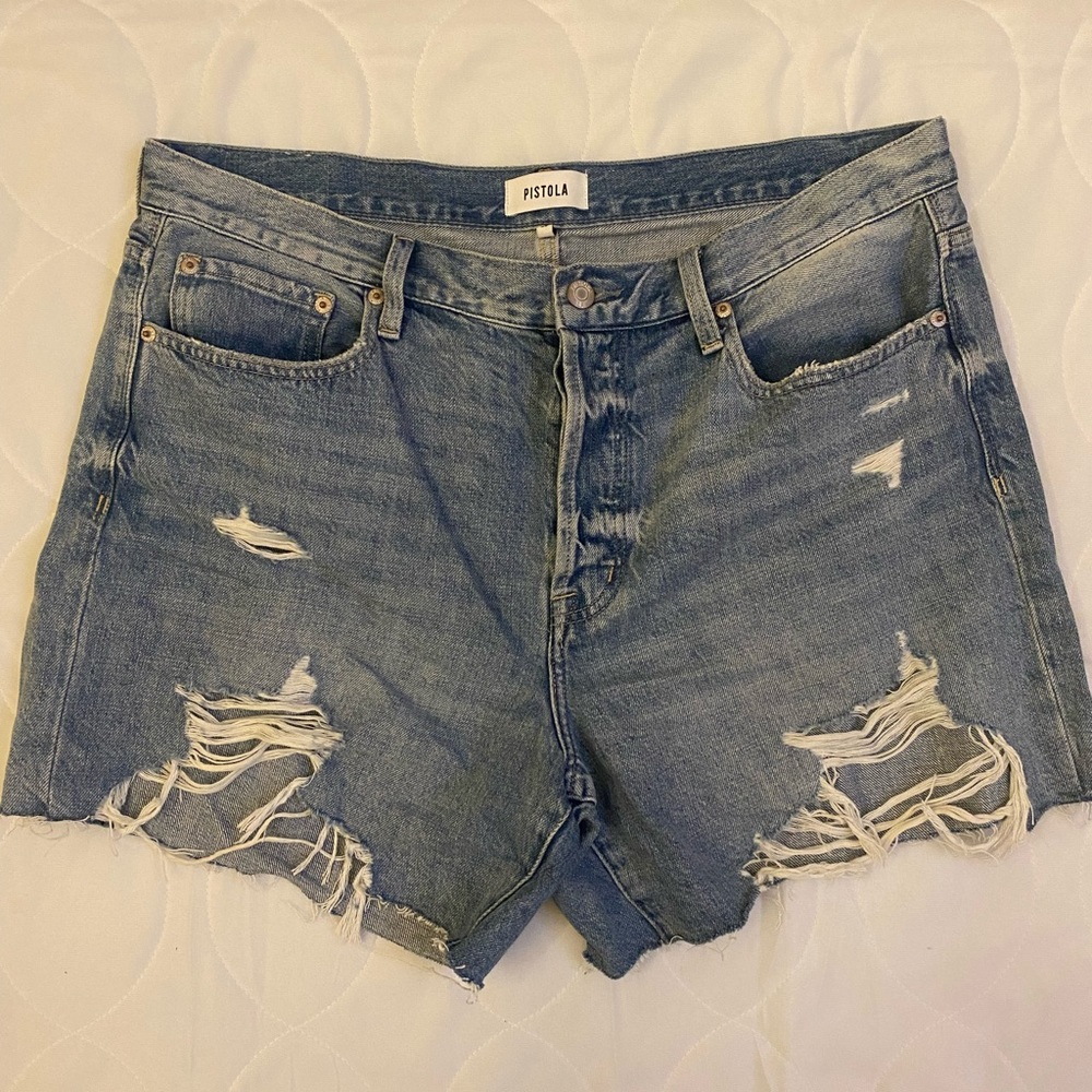 Pistola destroyed devin high rise mom cut off shorts size 32 - never worn NWOT